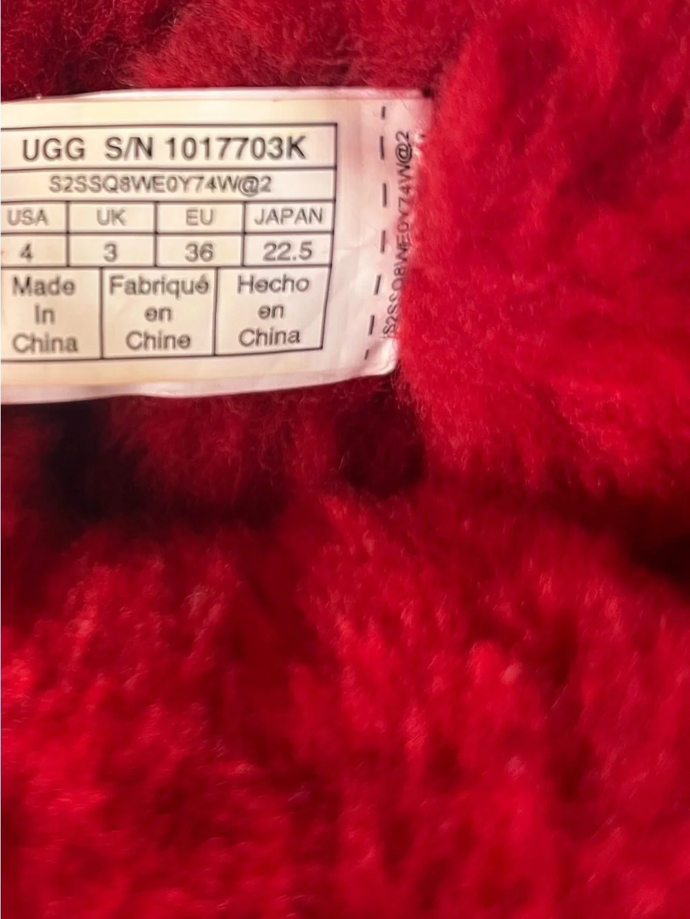 UGG bright red